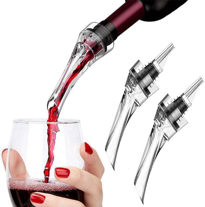 Kit-Home Wine Pourer 2pcs Premium Wine Aerator Pourer Professional Quality Wine Aerator Pourer Spout 2 Packs - Image 2